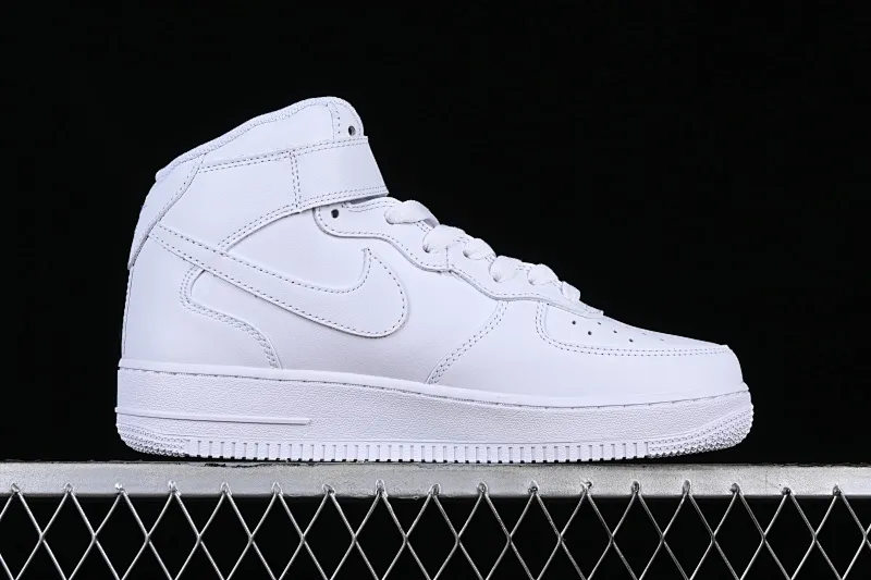 All categories Nk Air Force 1 Air Force series Nk Air Force 1 Mid Air Force mid-top Nk Air Force 1 Mid '07 Air Force 1 first-layer mid-top all-white casual sneakers 315123-111
